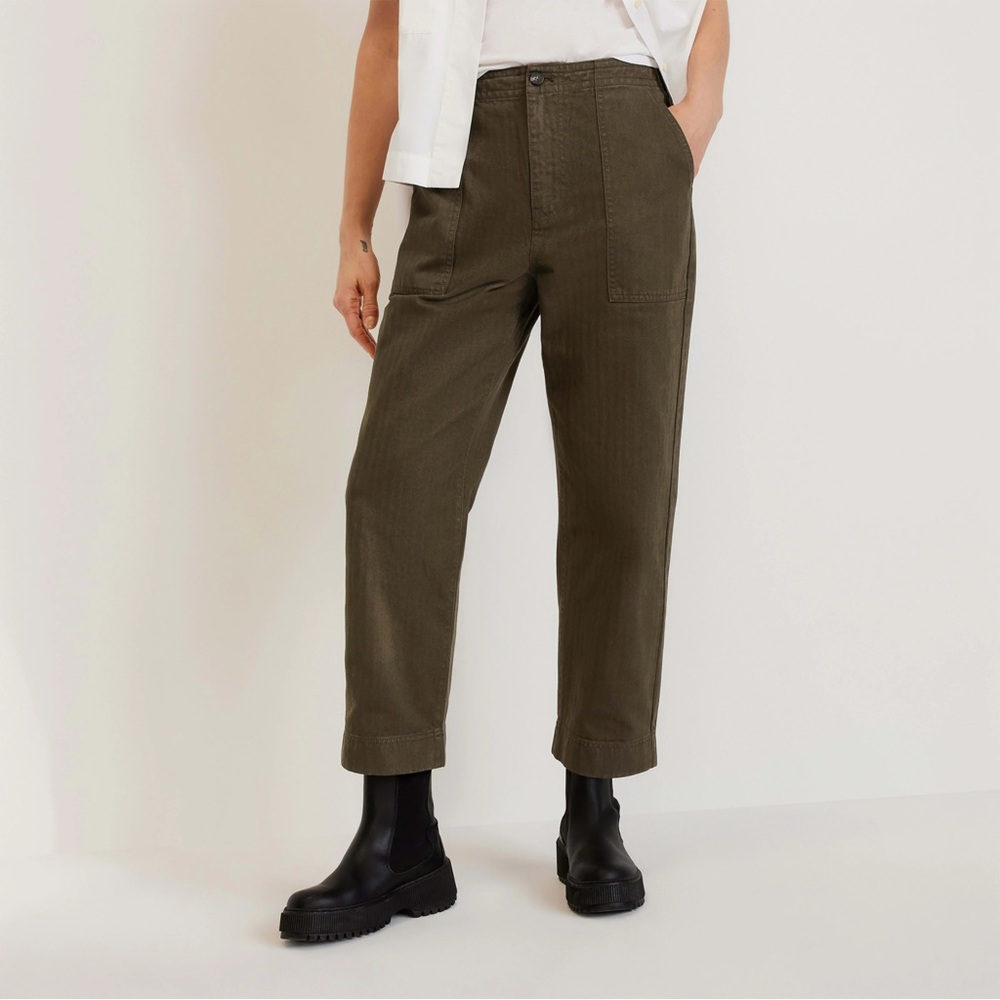 Everlane Organic Cotton Herringbone Pants
